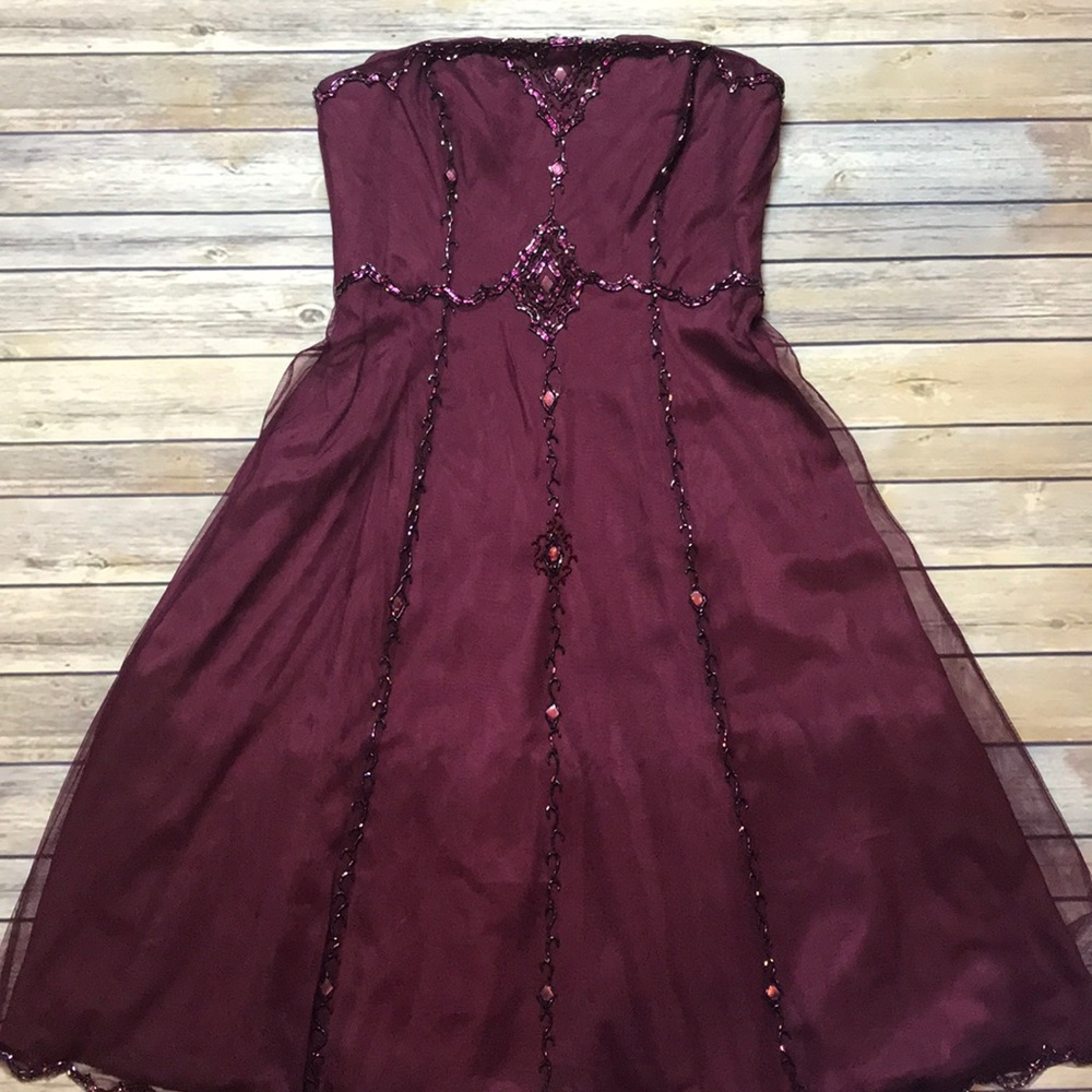 Papell Boutique evening beaded dress-size 10